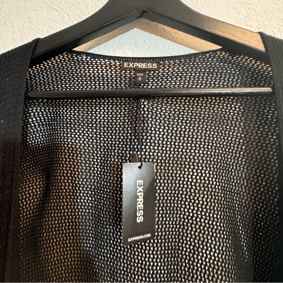 NWT- Express Netted long sleeve longline Cardigan Womans SM - Picture 2 of 7